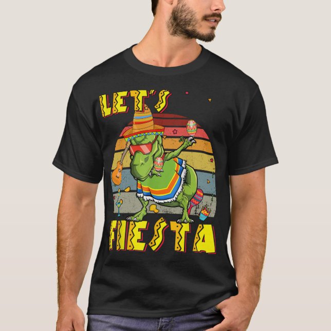 Camiseta Haciendo dab con poncho mexicano Cinco De Mayo Div (Anverso)