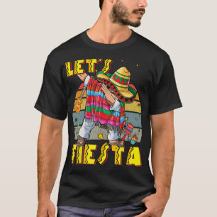 Camiseta Haciendo dab con poncho mexicano Cinco De Mayo Div