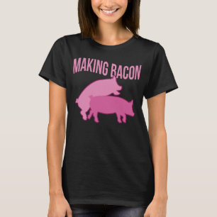 Camiseta Haciendo Desayuno de Cerdo Bacon Hombres Mujeres