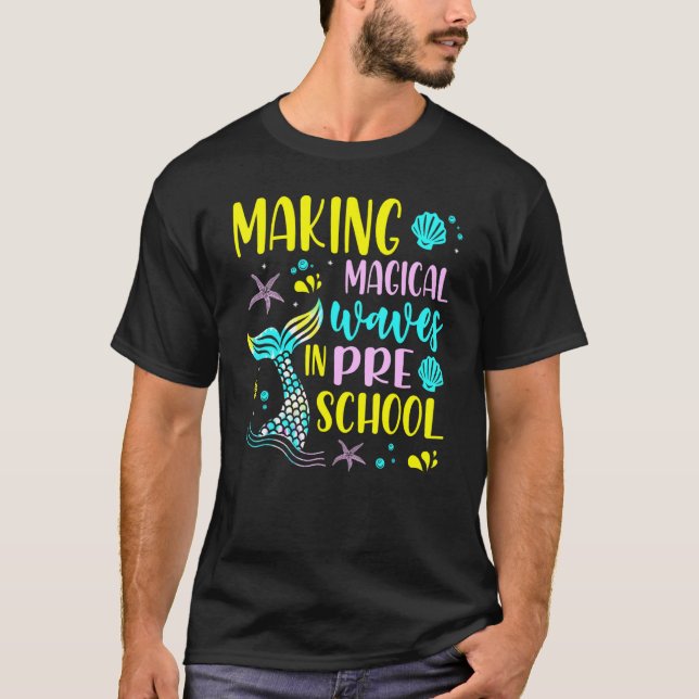 Camiseta Haciendo Olas En La Sirenita De Preescolar De Vuel (Anverso)