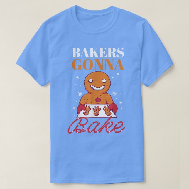 Camiseta Haciendo pan de jengibre hombre Navidades panadero (Diseño del anverso)