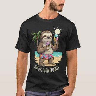 Camiseta "Haciendo Progreso Lento" Divertidas Vacaciones de