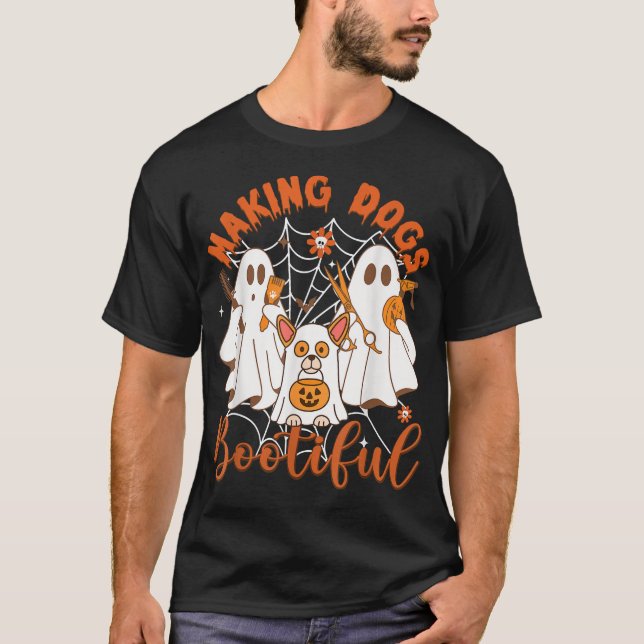 Camiseta Haciendo que los perros Bootipen Halloween Fantasm (Anverso)