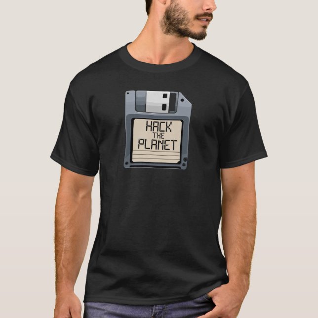 Camiseta Hack The Planet Floppy Disk (Anverso)