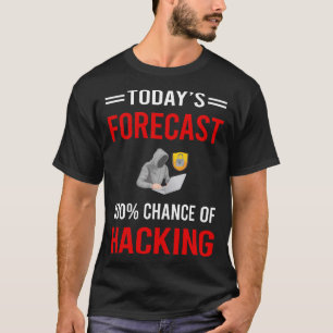 Camiseta Hackeador de hackers de previsión de hoy