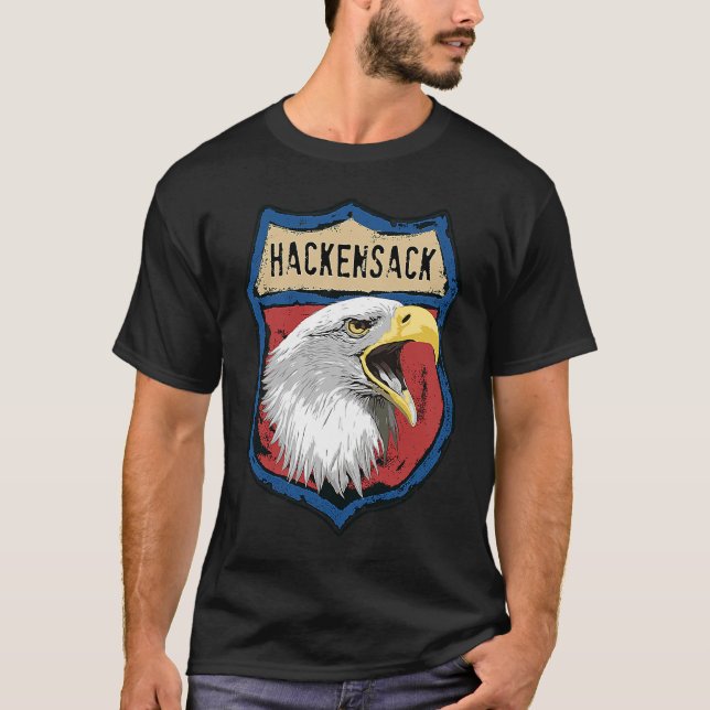 Camiseta Hackensack Indio Estadounidense Tribu India Águila (Anverso)
