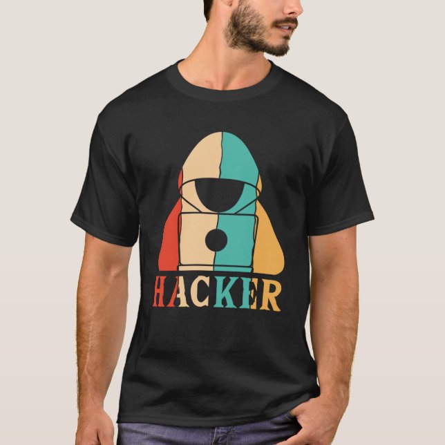 Camiseta Hackeo ético retro hackeo Gorra blanco hacker Gorr (Anverso)