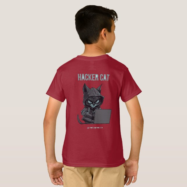Camiseta Hacker Cat T-Shirt (Reverso completo)