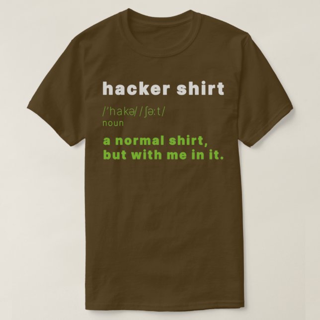 Camiseta Hacker Computer Science Programador Coder 1 (Diseño del anverso)