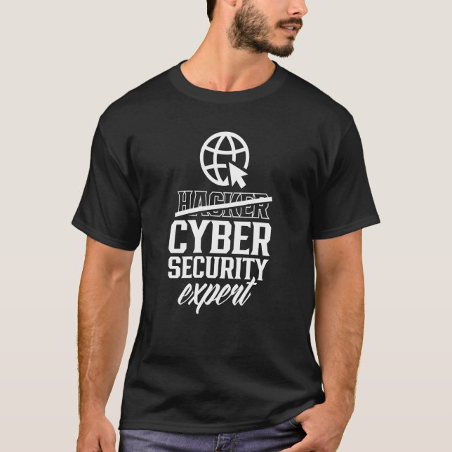 Camiseta Hacker Cyber Security Expert Computer hackea hacke (Anverso)