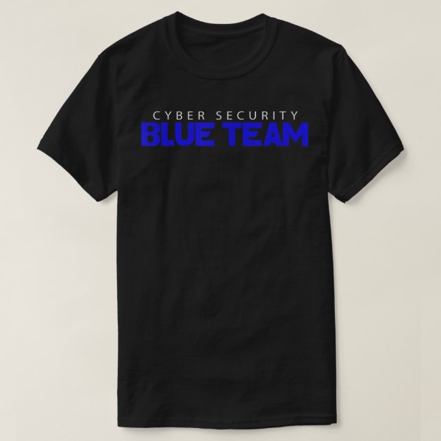 Camiseta Hacker de hackers de seguridad cibernética de Blue (Diseño del anverso)