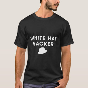 Camiseta Hacker Hacker, Gorra blanco, ingeniero de segurida