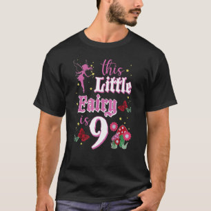 Camiseta Hada 9.º cumpleaños Chica de camisas de 9 años pap