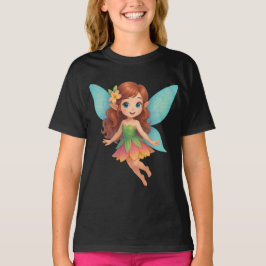 Camiseta Hada Adorable con Alas y Vestido Coloridos