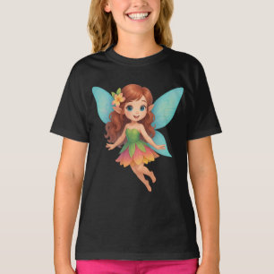 Camiseta Hada Adorable con Alas y Vestido Coloridos
