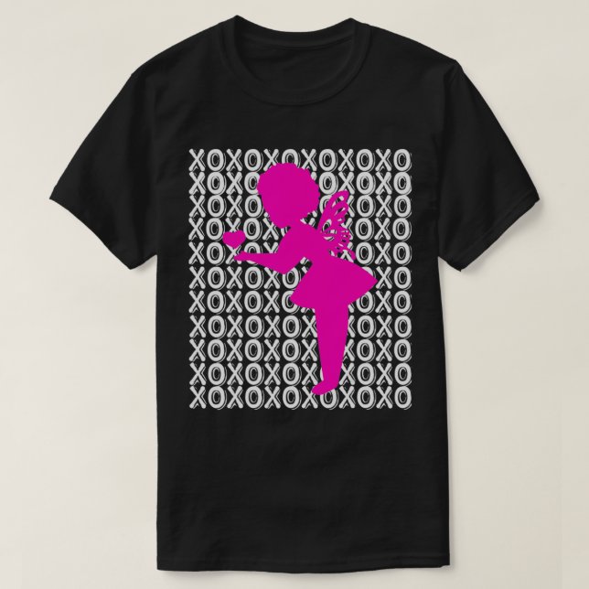 Camiseta Hada afroamericana silueta de amor negro hada (Diseño del anverso)