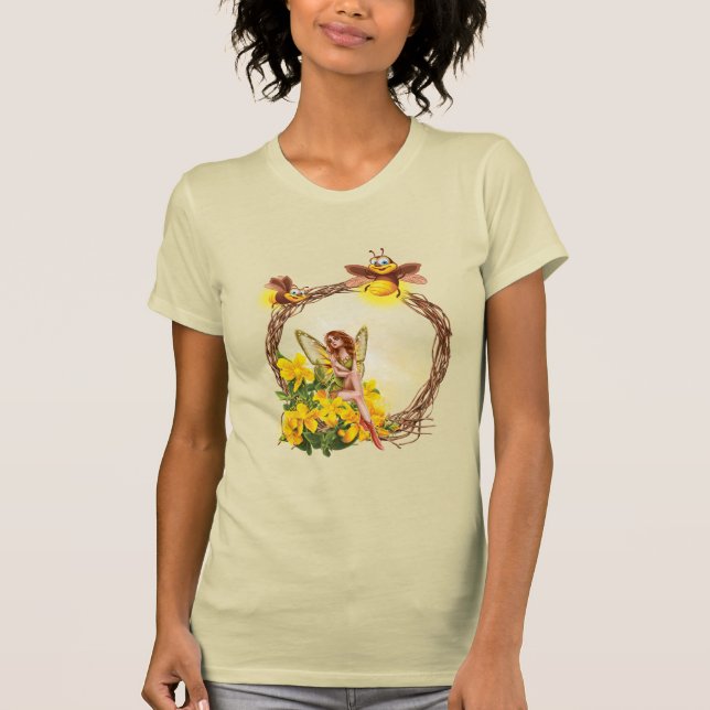 Camiseta Hada con abejas lindas. (Anverso)