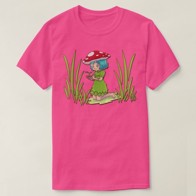 Camiseta Hada Cubierta Con Toadstool De champiñón Gorra Par (Diseño del anverso)