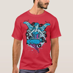 Camiseta Hada de ala azul con diseño de actitudCamiseta