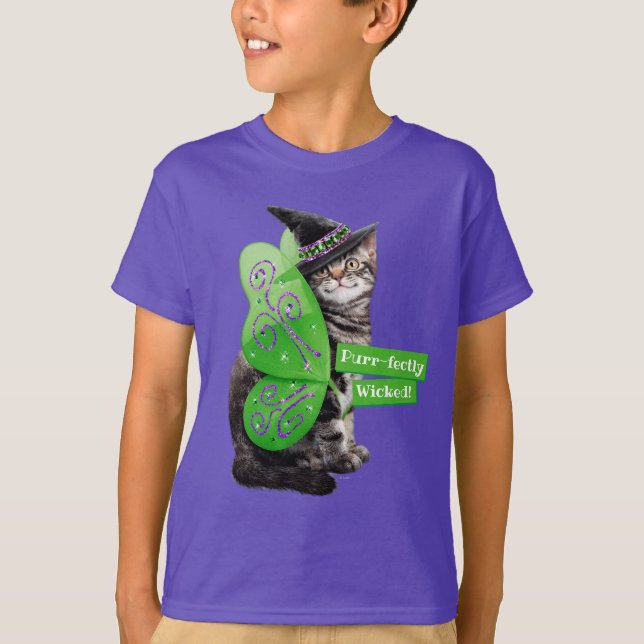 Camiseta Hada de bruja gatita (Anverso)