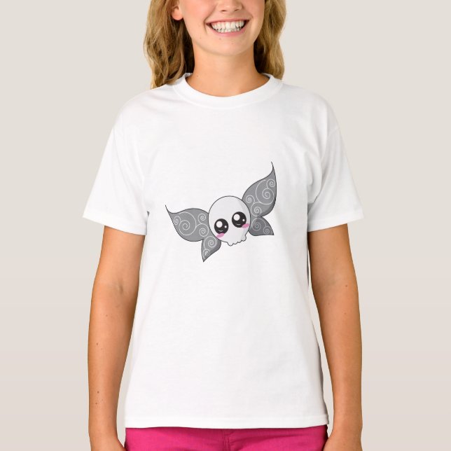 Camiseta Hada de cráneo - Gris (Anverso)