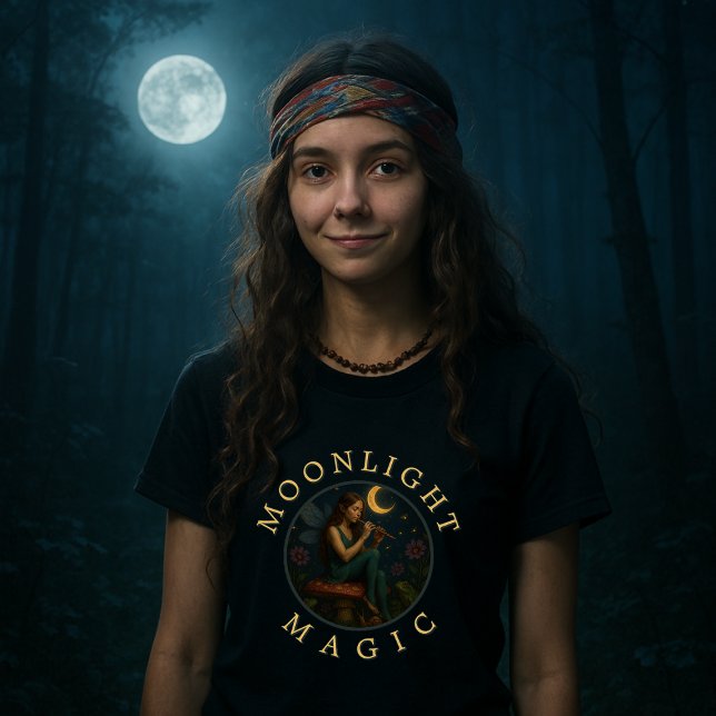 Camiseta Hada De Elf Pixista En El Hongo Con Flauta (Subido por el creador)