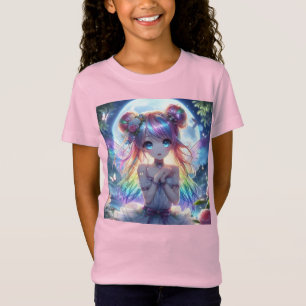Camiseta Hada de la luna cantante del pelo del arcoiris del