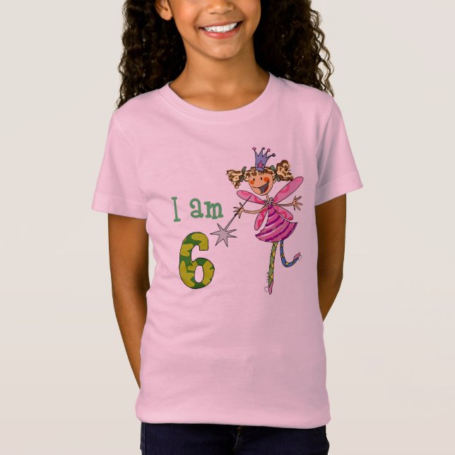 Camiseta hada de la princesa de 6 años (Anverso)