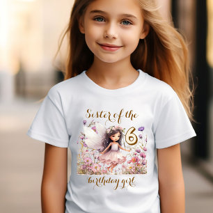 Camiseta Hada de lavanda flor silvestre hermana de la cumpl