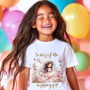 Camiseta Hada de lavanda flor silvestre hermana de la cumpl