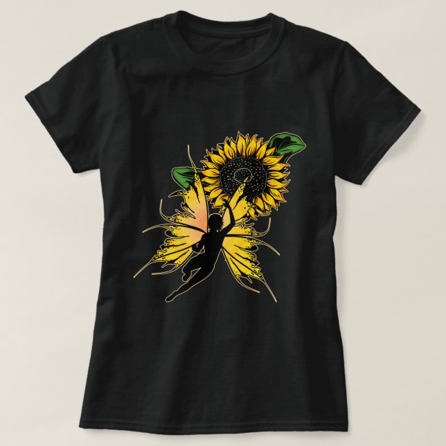 Camiseta Hada de sombra de girasol (Diseño del anverso)