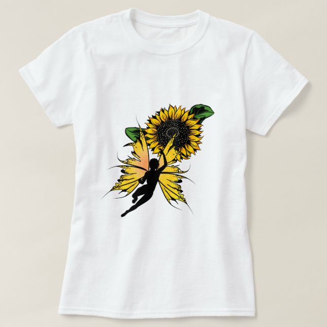 Camiseta Hada de sombra de girasol (Diseño del anverso)