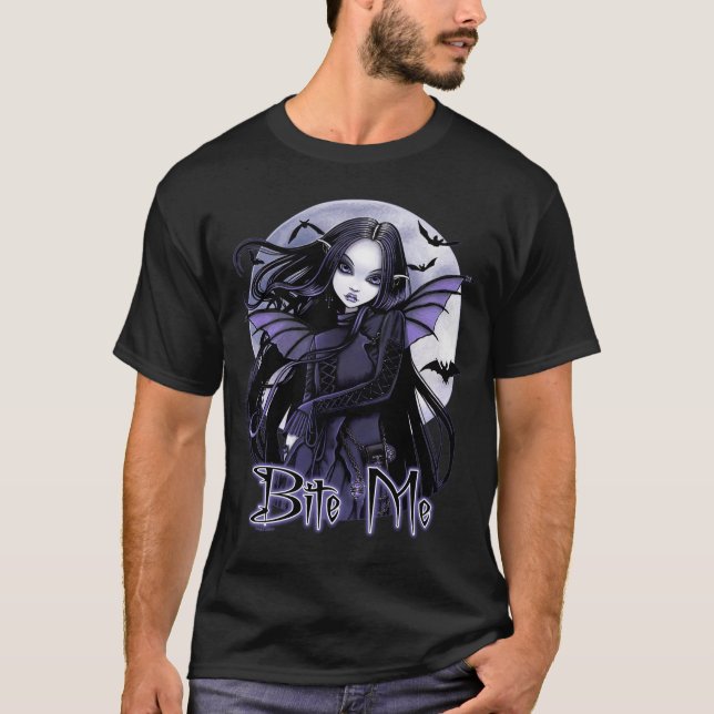 Camiseta Hada de vampiros góticos Morgan Bite Me (Anverso)