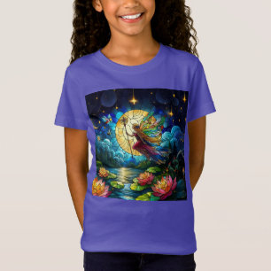 Camiseta Hada de Vuelo a la Luz de la Luna de Vidrio Pintad