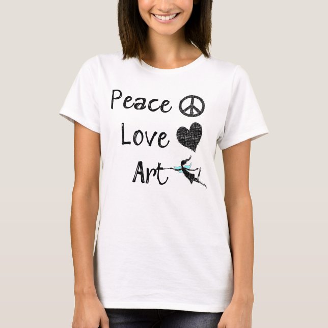 Camiseta Hada del arte del amor de la paz (Anverso)