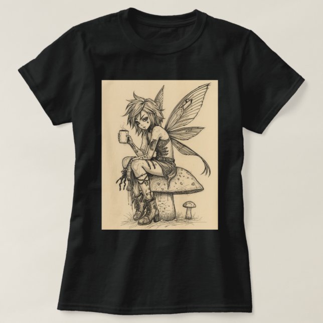 Camiseta Hada del Café (Diseño del anverso)