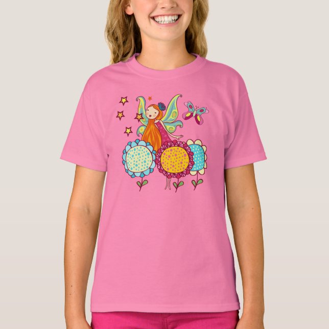 Camiseta Hada del jardín con las flores (Anverso)