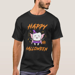 Camiseta Hada Diente Cuta Dice Feliz Halloween