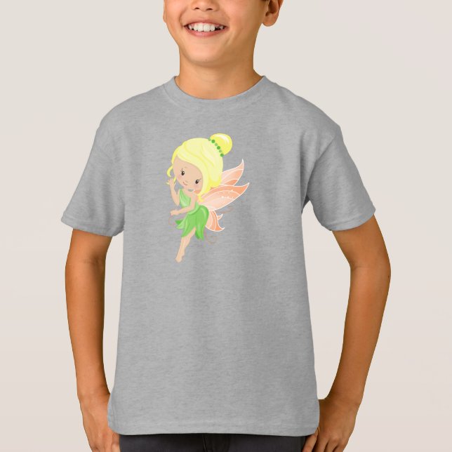 Camiseta Hada Forestal, Hada Mágica, Hada Cuta, Pelo Blondo (Anverso)