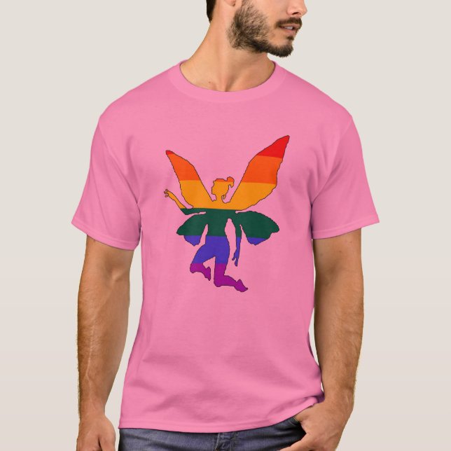 Camiseta Hada gay del arco iris (Anverso)