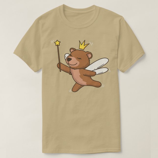 Camiseta Hada Grizzly Bear Vida Silvestre Mystical Animal F (Diseño del anverso)