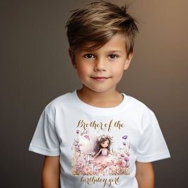 Camiseta Hada lavanda flor silvestre hermano de la cumpleañ