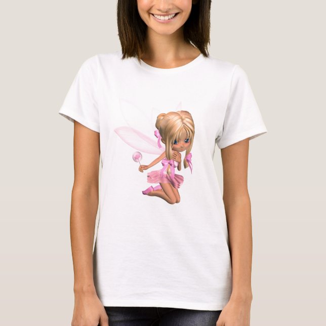 Camiseta Hada linda de la bailarina de Toon en rosa - (Anverso)