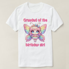 Camiseta Hada mariposa arcoíris abuelo de la cumpleañera