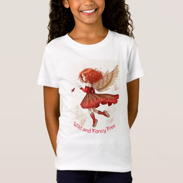 Camiseta Hada Roja Salvaje y Divertida Caprichosa (Anverso)