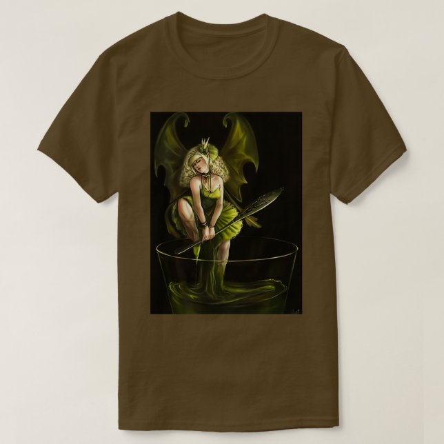 Camiseta hada verde de absinthe (Diseño del anverso)
