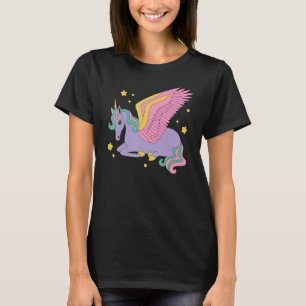 Camiseta Hadas de Cottagecore Grunge Retro Unicornio Mujere
