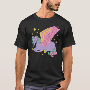 Camiseta Hadas de Cottagecore Grunge Retro Unicornio Mujere