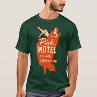 Camiseta Hadas de motel rosa - Cherokee, NC Retro 50 y 60 R