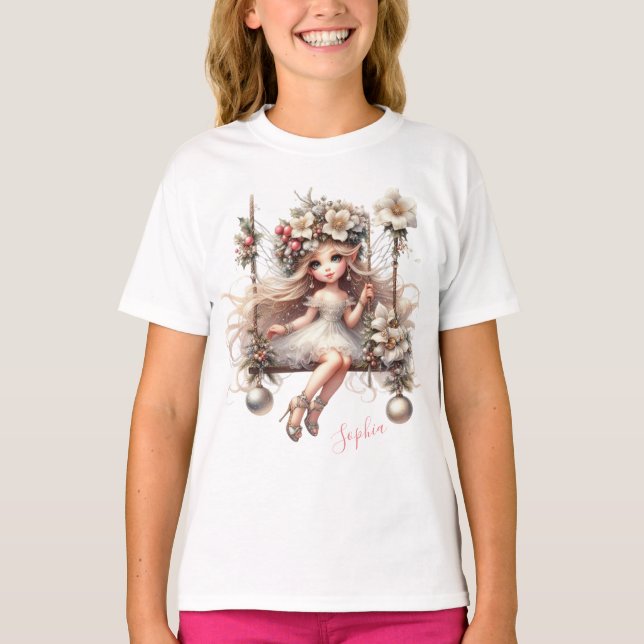 Camiseta Hadas de Navidades blancos (Anverso)